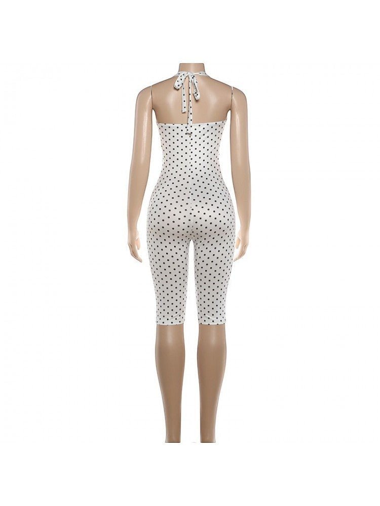 Sweet Escape Polka Dot Capri Romper - Taydiane