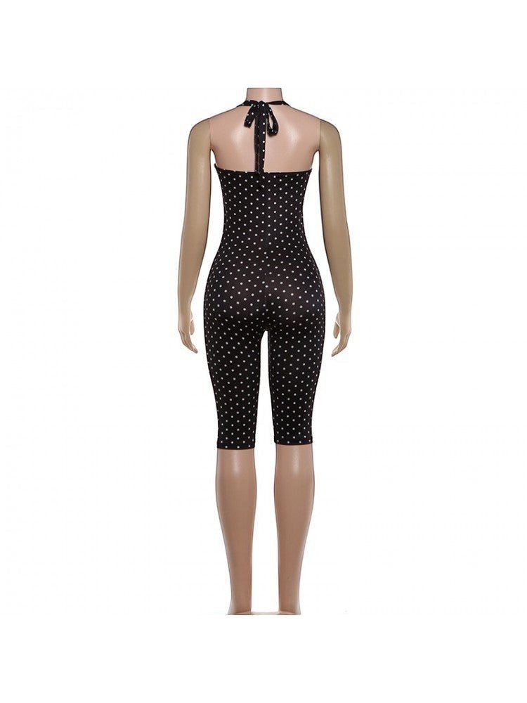Sweet Escape Polka Dot Capri Romper - Taydiane