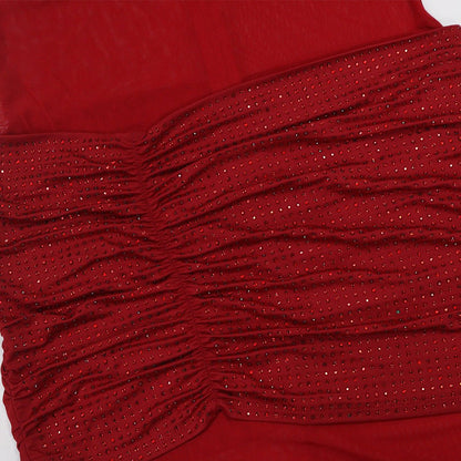 Sweetheart Mesh Tube Maxi Dress - Taydiane