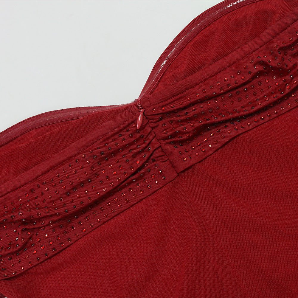 Sweetheart Mesh Tube Maxi Dress - Taydiane