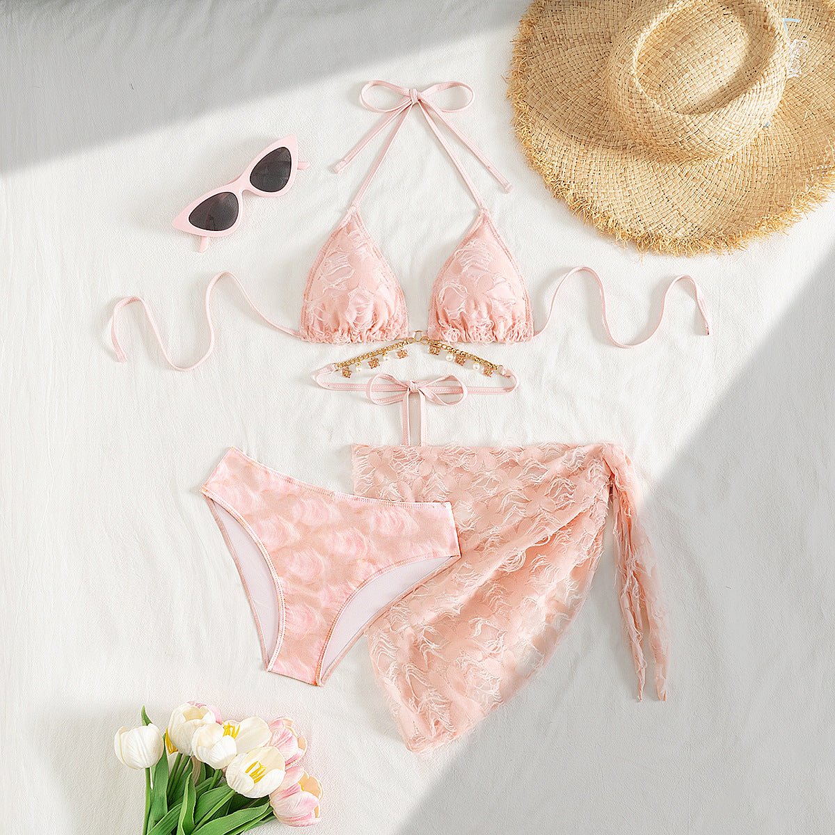 Swimsuit Women High Sense Lanyard Bikini Split Three Piece Swimsuit - TayDiane