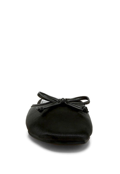 Taylena Satin Bow Detail Mules - TayDiane