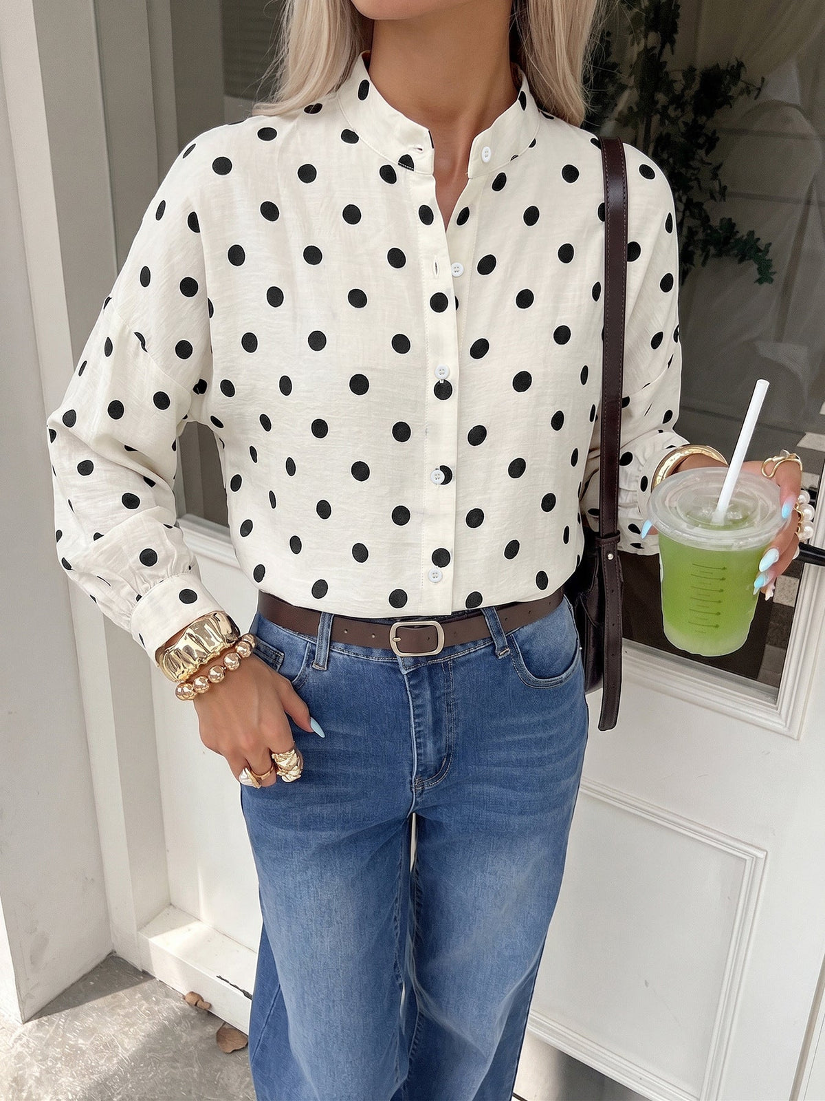 The Dot Élégance Blouse - Taydiane