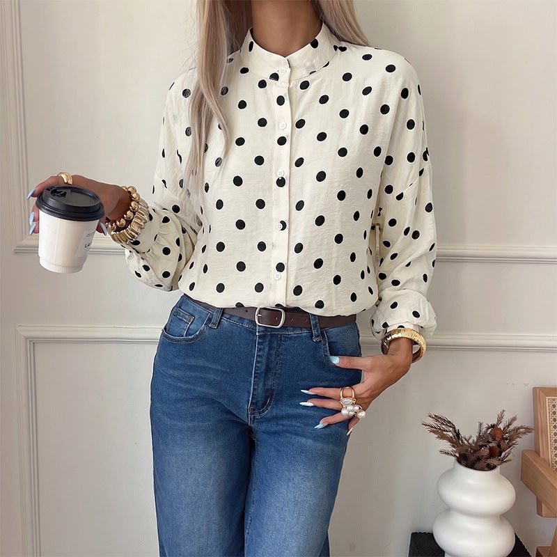 The Dot Élégance Blouse - Taydiane