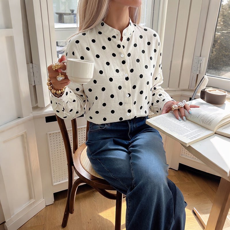 The Dot Élégance Blouse - Taydiane