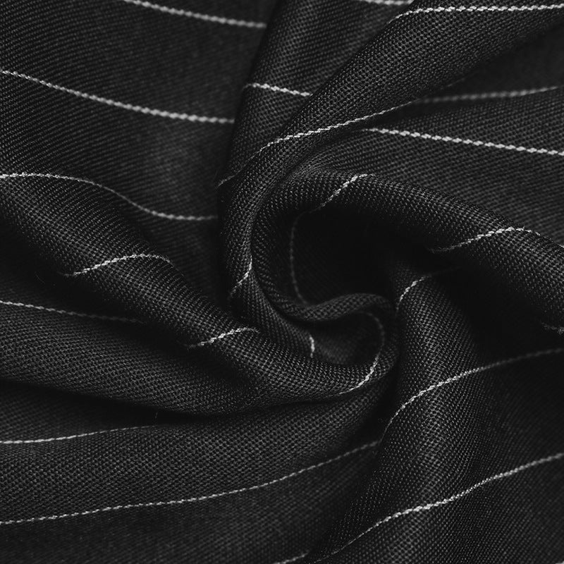 The Polished Pinstripe Peplum Blouse - Taydiane