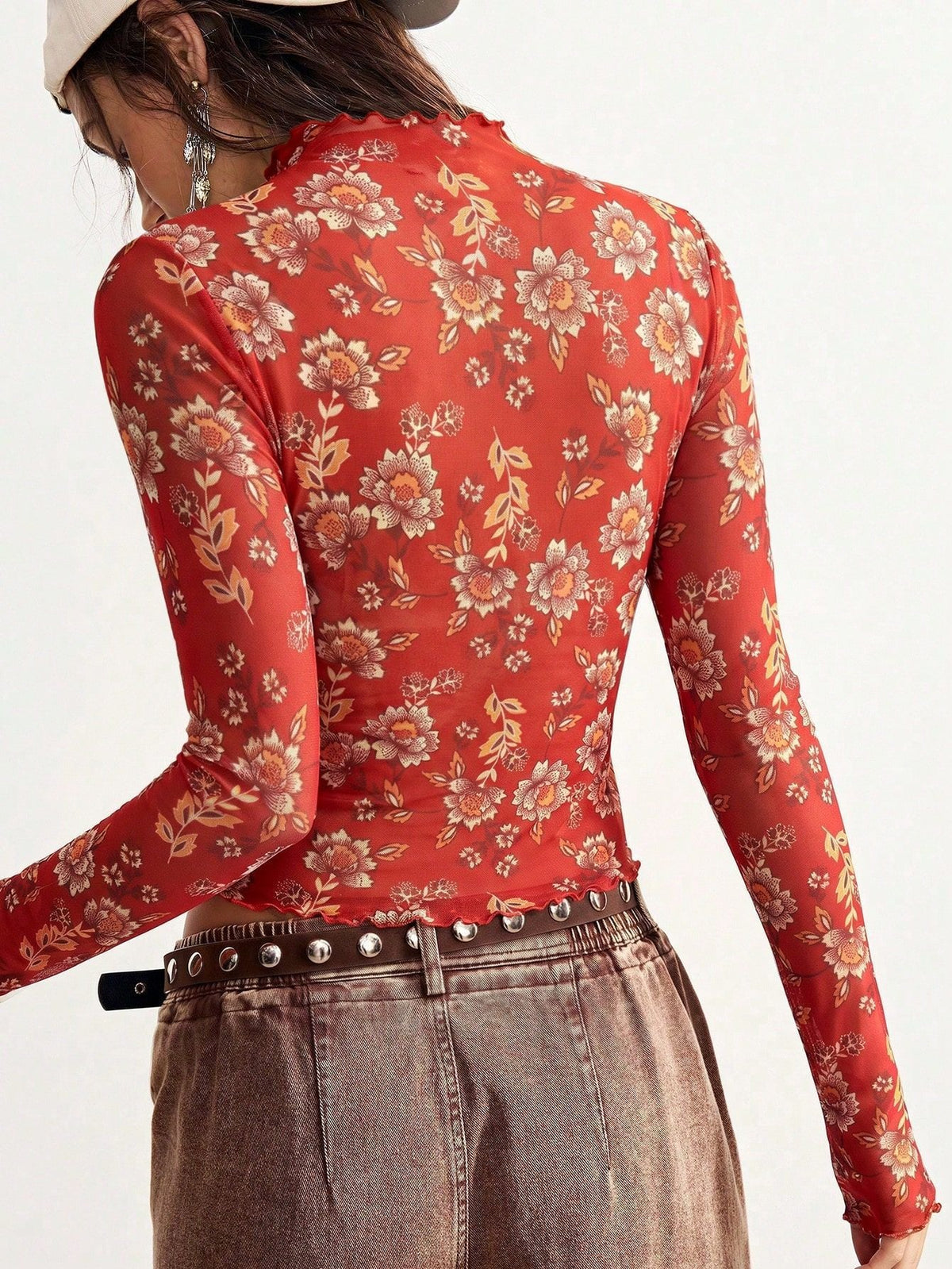 The Vintage Bloom Mesh Top - Taydiane