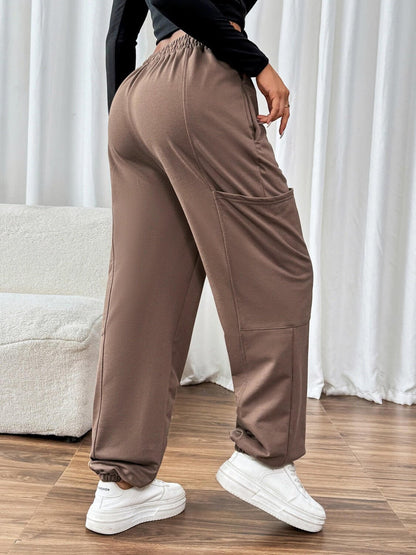 Tied Joggers with Pockets - TayDiane