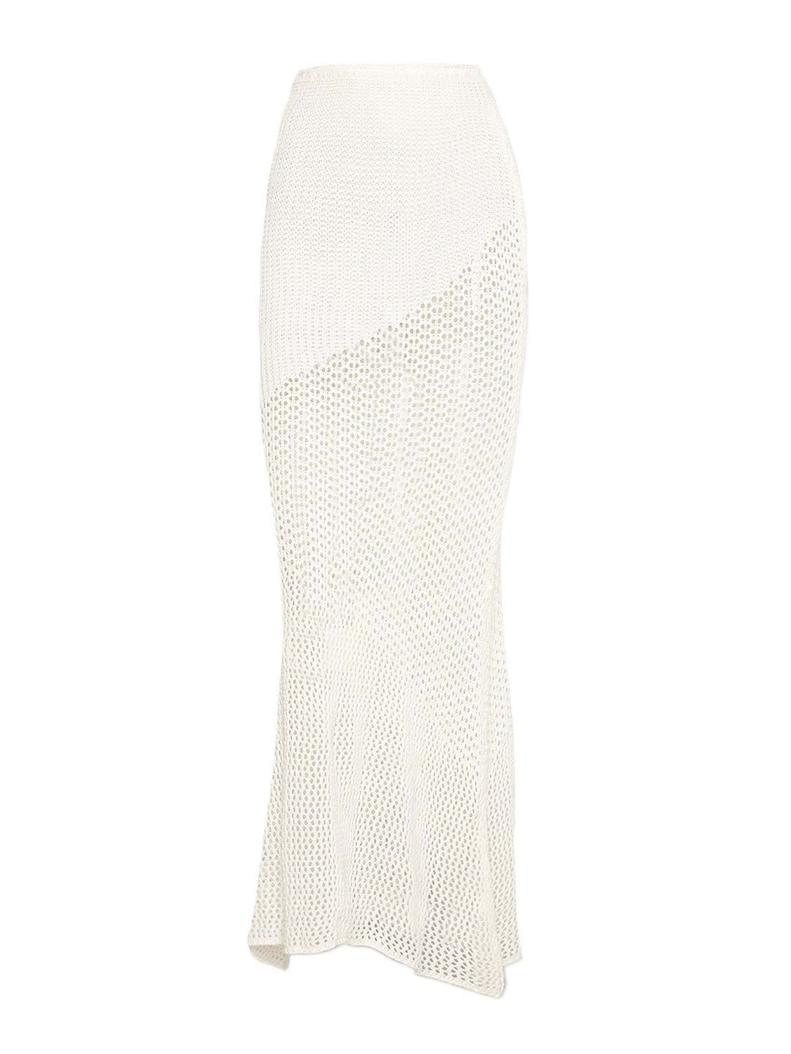 Tied Long Sleeve Top and Skirt Cover Up Set - TayDiane