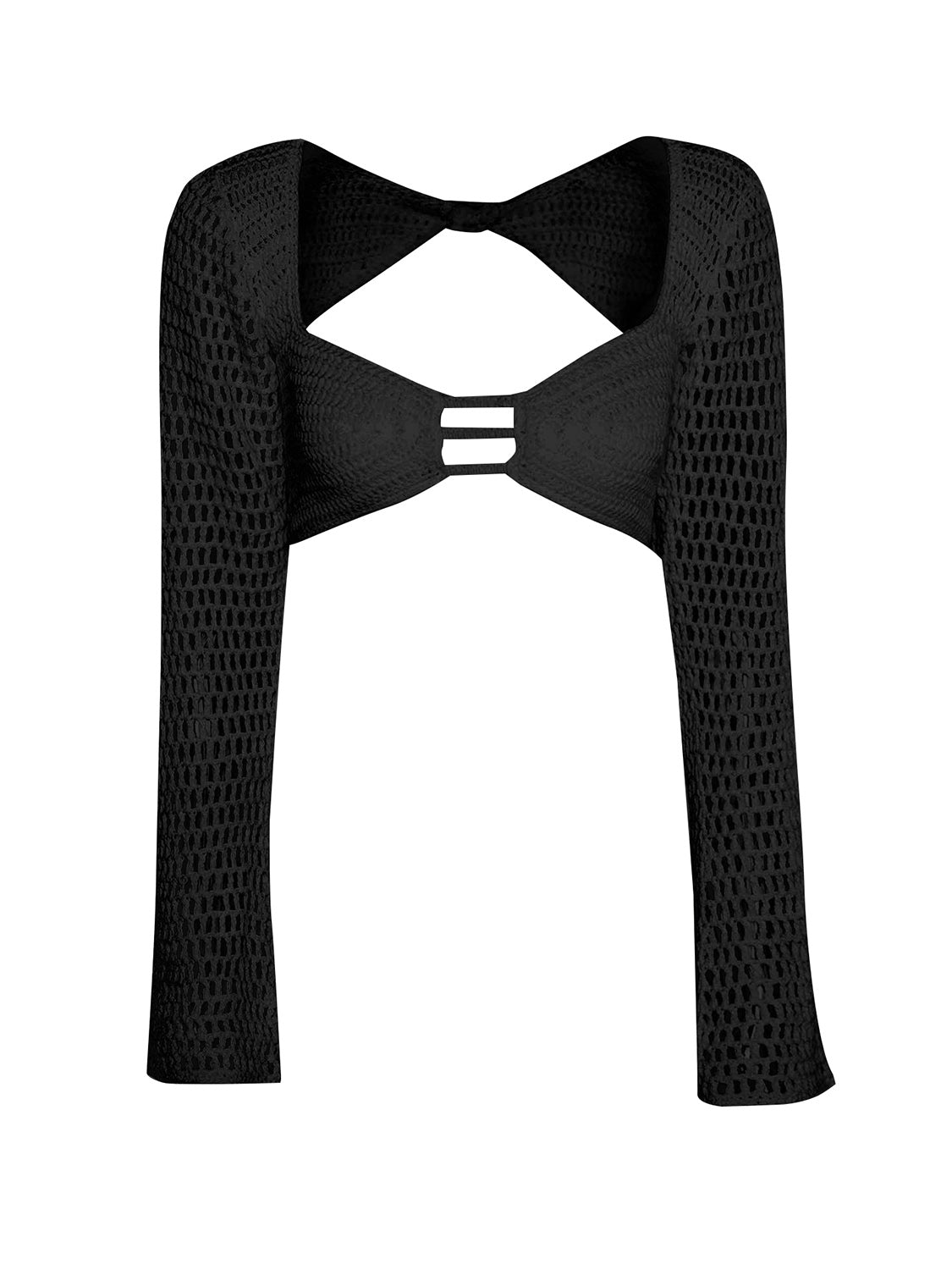 Tied Long Sleeve Top and Skirt Cover Up Set - TayDiane
