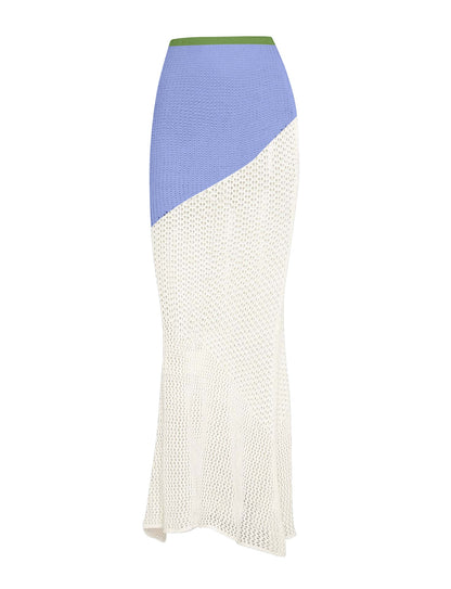 Tied Long Sleeve Top and Skirt Cover Up Set - TayDiane