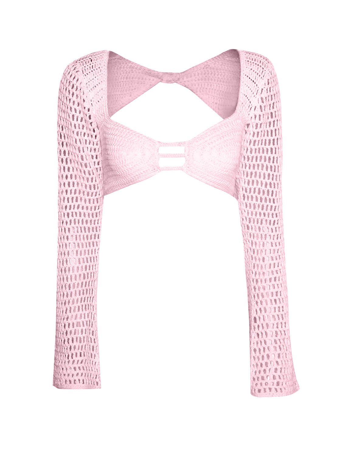 Tied Long Sleeve Top and Skirt Cover Up Set - TayDiane
