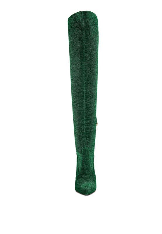 Tigerlily High Heel Knitted Long Boots - TayDiane