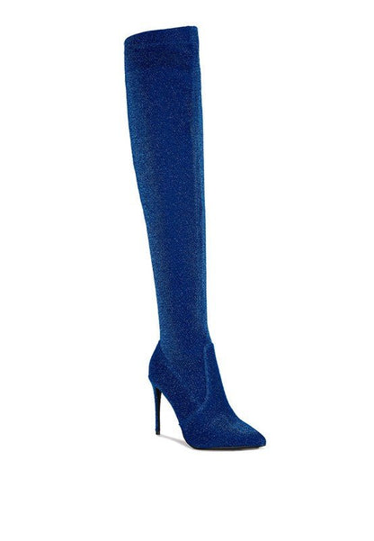 Tigerlily High Heel Knitted Long Boots - TayDiane