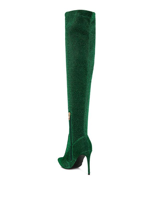 Tigerlily High Heel Knitted Long Boots - TayDiane