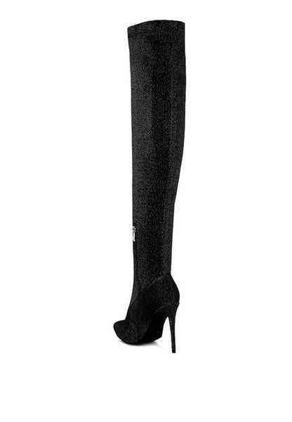 Tigerlily High Heel Knitted Long Boots - TayDiane