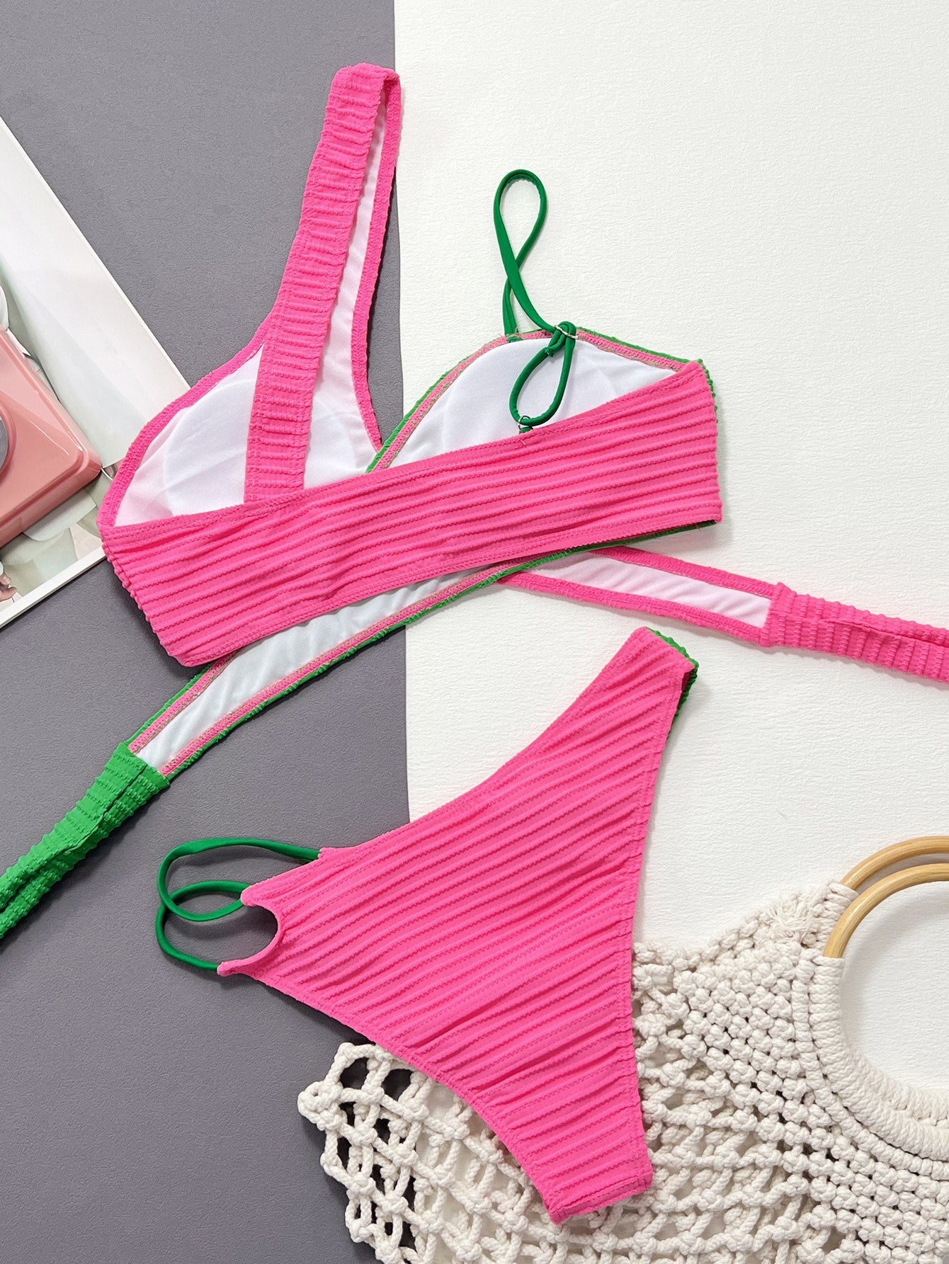 Tropical Twist Color-Block Bikini - Taydiane