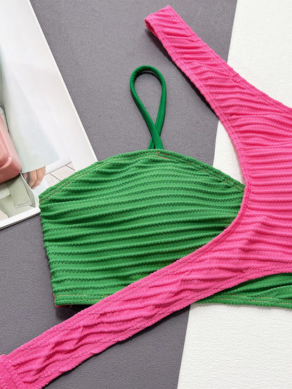 Tropical Twist Color-Block Bikini - Taydiane