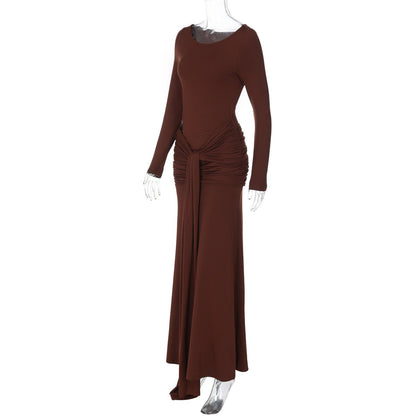 Twist - Front Cutout Maxi Dress - Taydiane