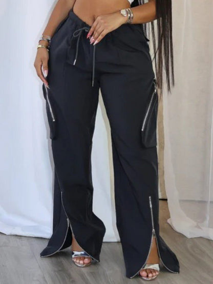 Urban Zip Detail Cargo Pants - TayDiane