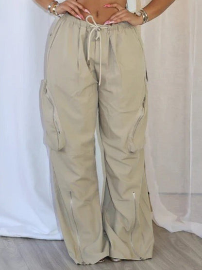 Urban Zip Detail Cargo Pants - TayDiane