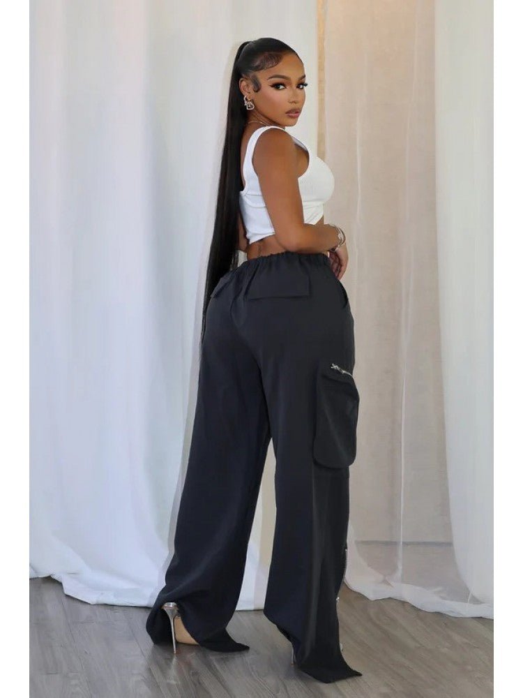 Urban Zip Detail Cargo Pants - TayDiane