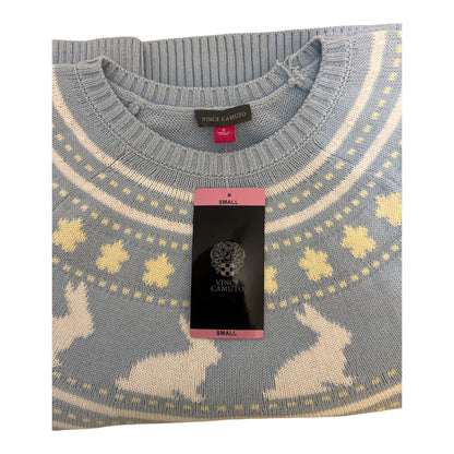 Vince Camuto Light Blue Bunny Knit Sweater – Small - Taydiane