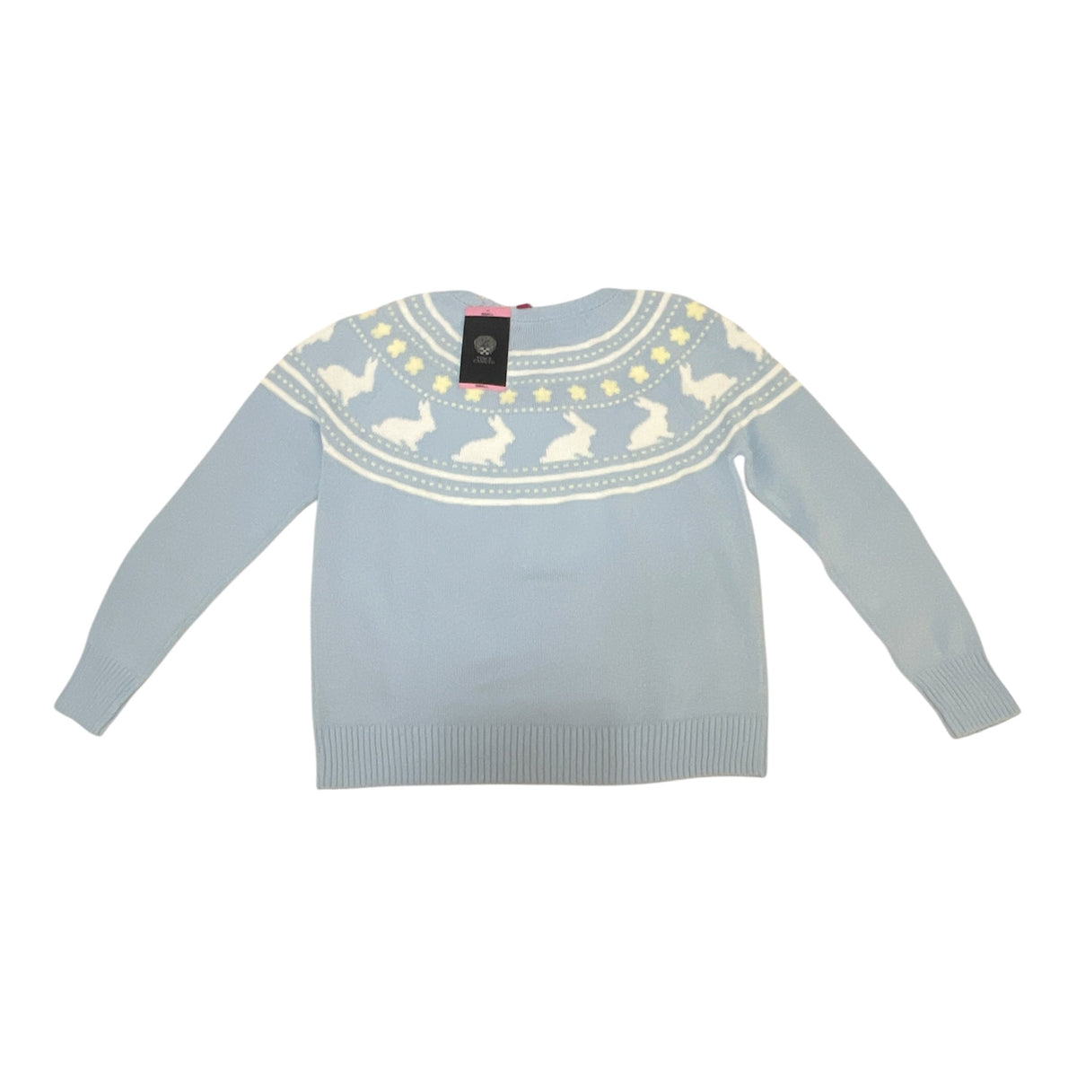 Vince Camuto Light Blue Bunny Knit Sweater – Small - Taydiane