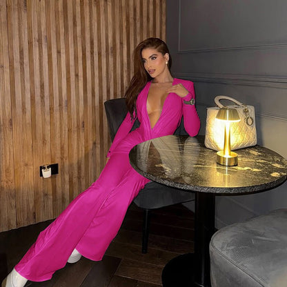 Vixen Plunge Jumpsuit - TayDiane