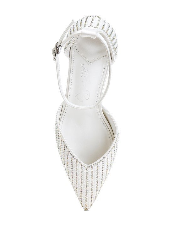 Wanda Pearls & Sequins Embellished Sandals - TayDiane