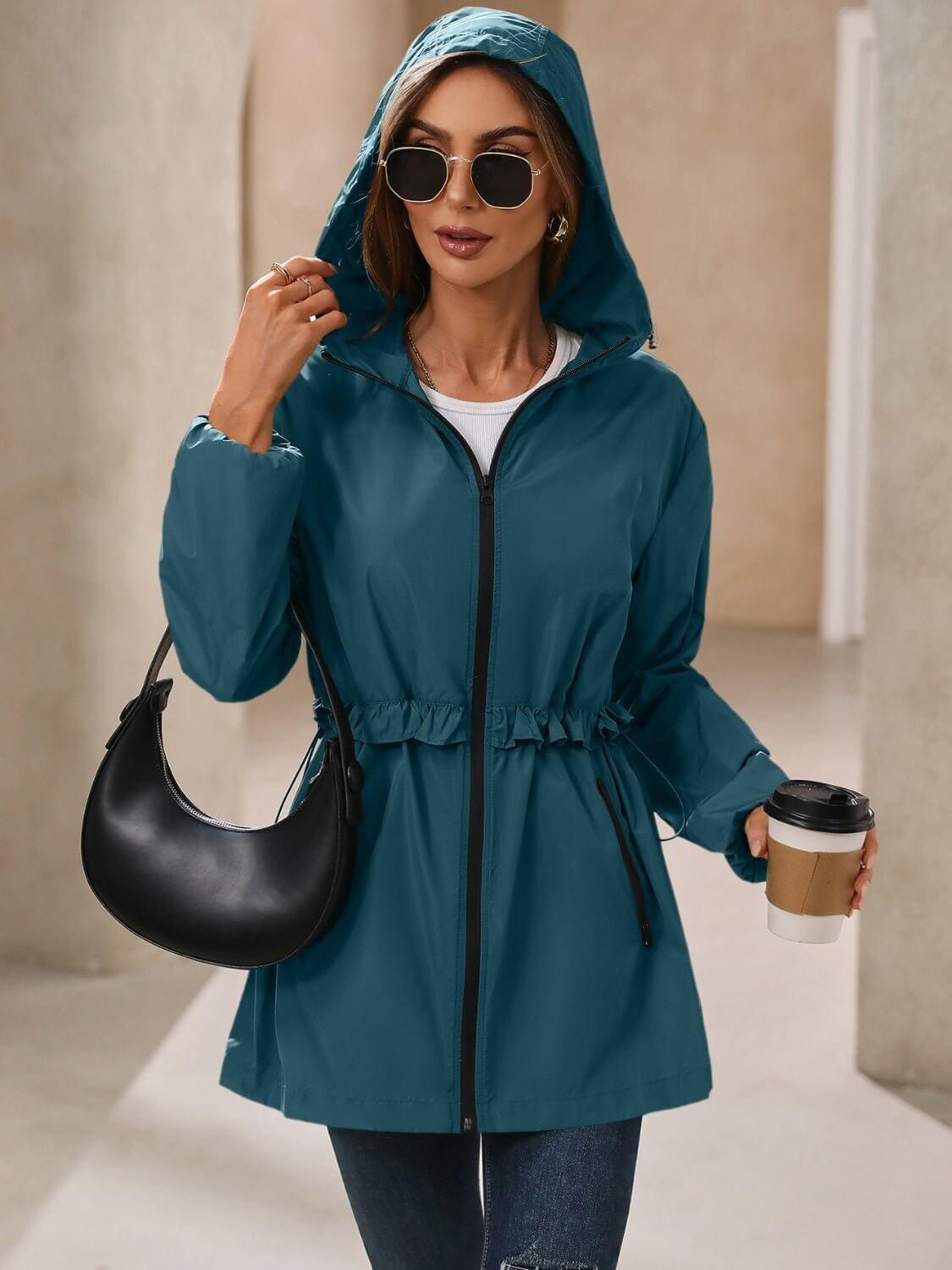 Waterproof Hooded Windbreaker - TayDiane