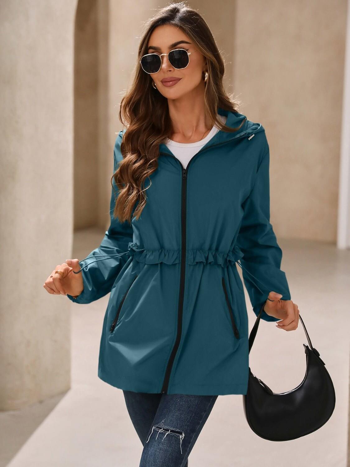 Waterproof Hooded Windbreaker - TayDiane