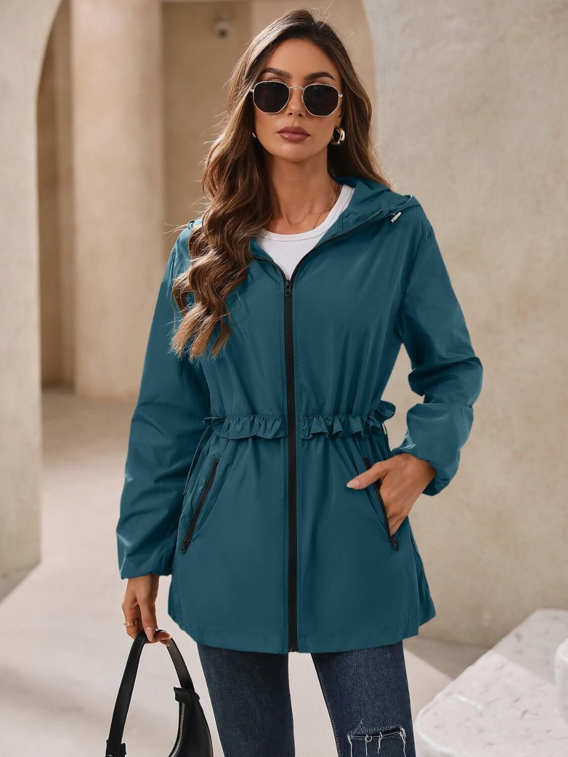 Waterproof Hooded Windbreaker - TayDiane