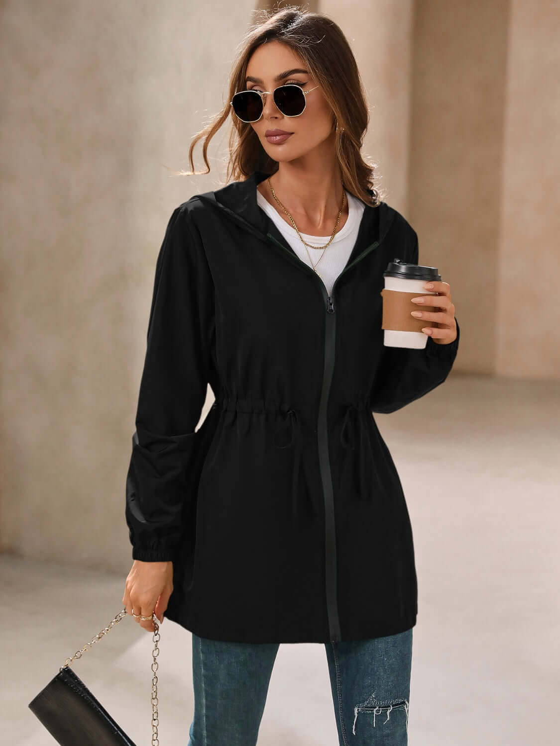 Waterproof Hooded Windbreaker - TayDiane