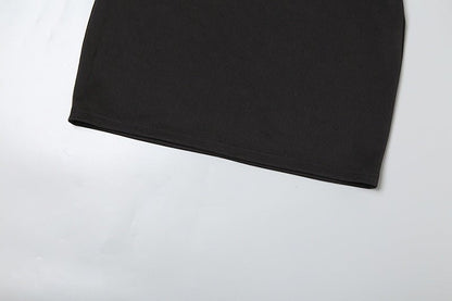 White Collar Button - Up Black Shirt Dress - TayDiane