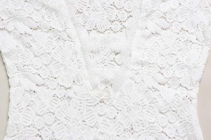 White Lace Bodycon Mini Dress - TayDiane