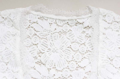 White Lace Bodycon Mini Dress - TayDiane