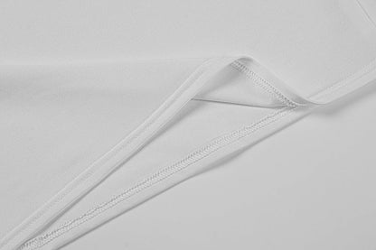 White Mesh Cutout Off - Shoulder Maxi Dress - TayDiane