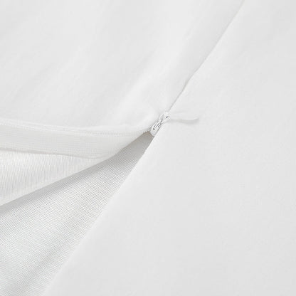 White Slim Fit Fishtail Skirt - TayDiane