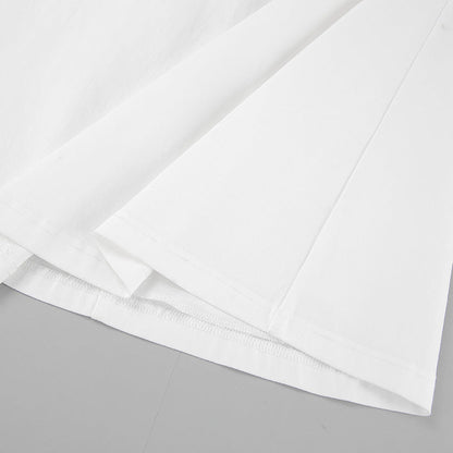 White Slim Fit Fishtail Skirt - TayDiane