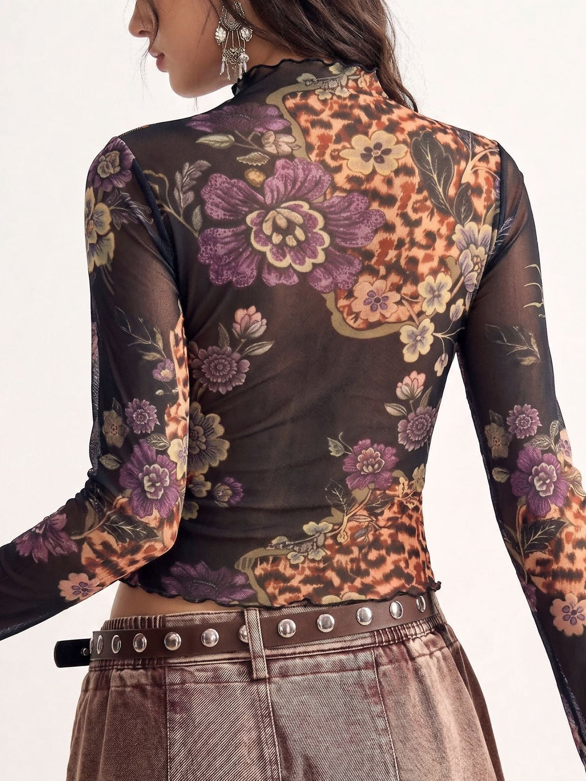 Wild Bloom Mesh Top - Taydiane
