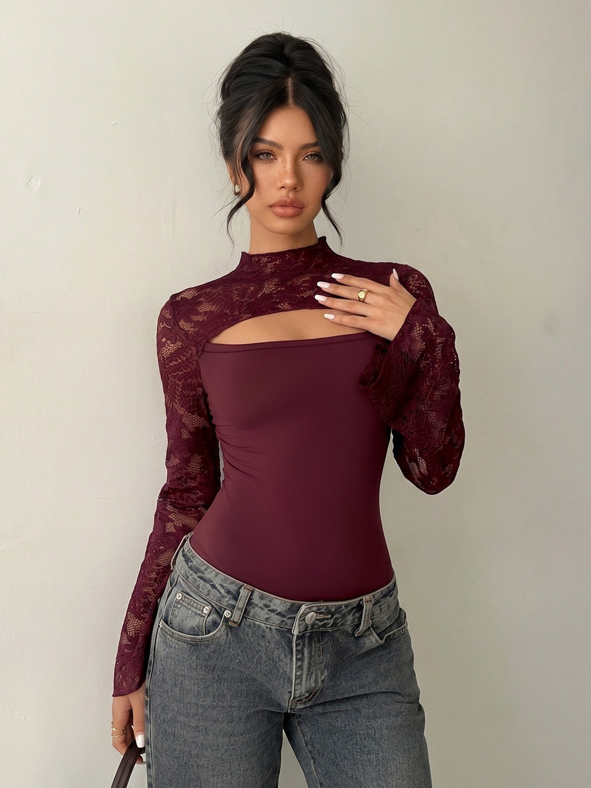 Wine & Dine Lace Bodysuit - Taydiane