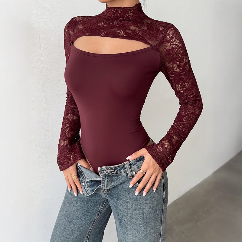 Wine & Dine Lace Bodysuit - Taydiane