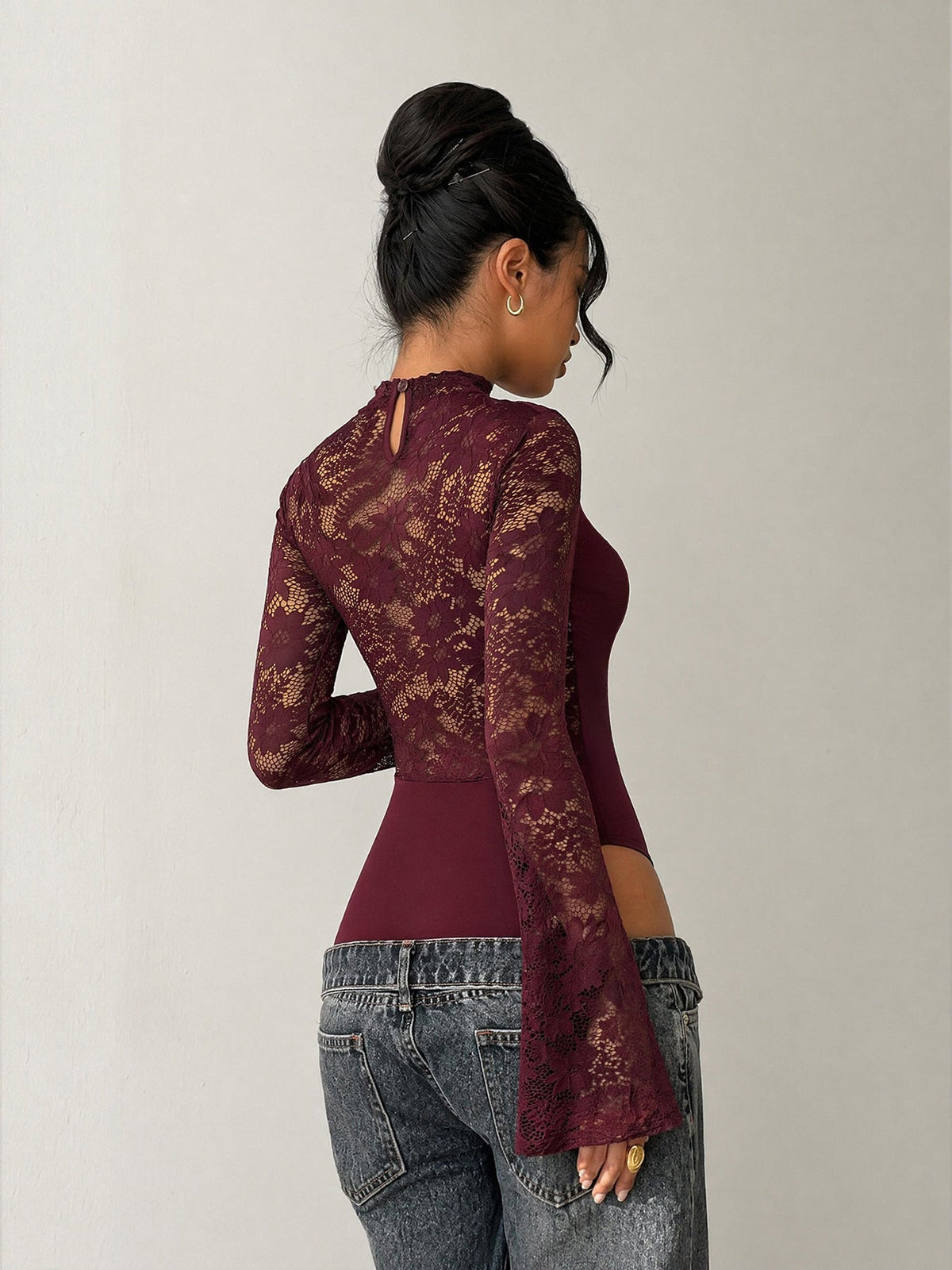 Wine & Dine Lace Bodysuit - Taydiane