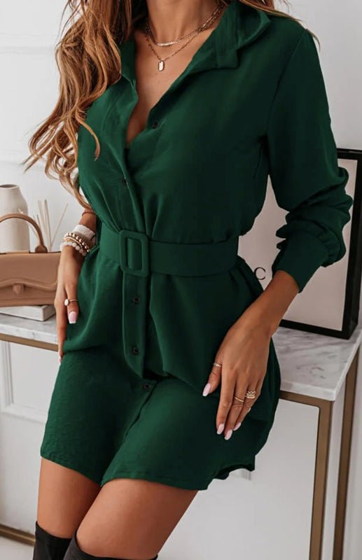 Women's Casual Shirt Dress - TayDiane