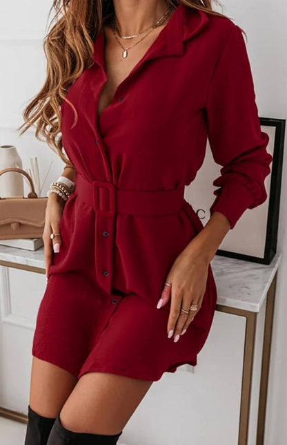 Women's Casual Shirt Dress - TayDiane