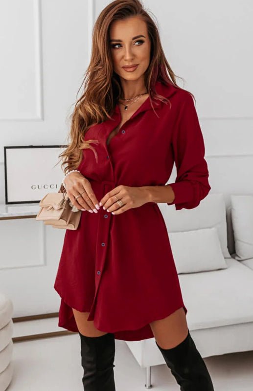 Women's Casual Shirt Dress - TayDiane