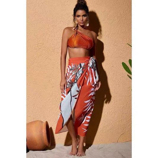 Women's High - Waisted, Push - Up, Three - Piece Bikini - TayDiane