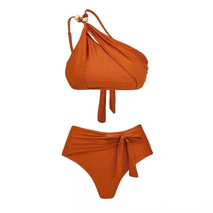 Women's High - Waisted, Push - Up, Three - Piece Bikini - TayDiane