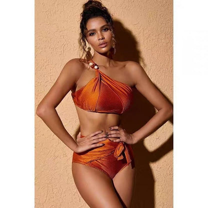 Women's High - Waisted, Push - Up, Three - Piece Bikini - TayDiane